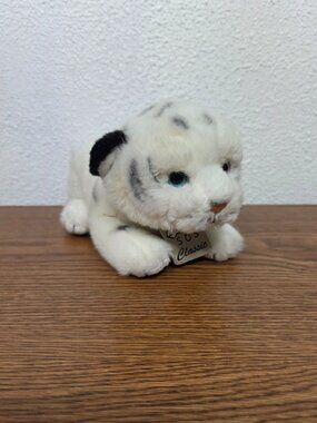 Plush SOS Classic Baby White Tiger 9" x 5" Stuffed Animal